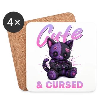 Pastel Goth Soft Goth Gaming Gamer - Coasters (set of 4) - white - Front