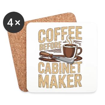 Cabinet Maker Coffee Cabinet Expert Coffee Lover - Untersetzer (4er-Set) - Weiß - Vorne