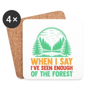 Hiking Mountain Trail Backpacking Outdoors Poaching - Coasters (set of 4) - white - Front