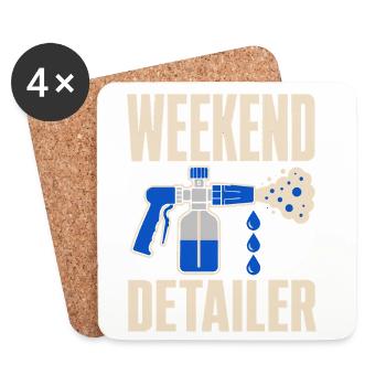 Detaileur de garage Detailing de voitures Detailer de voitures - Dessous de verre (lot de 4) - blanc - Devant