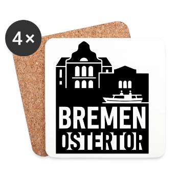 bremen ostertor - Untersetzer (4er-Set) - Weiß - Vorne