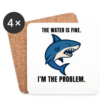 Hai saying: I'm the problem - Coasters (set of 4) - white - Front