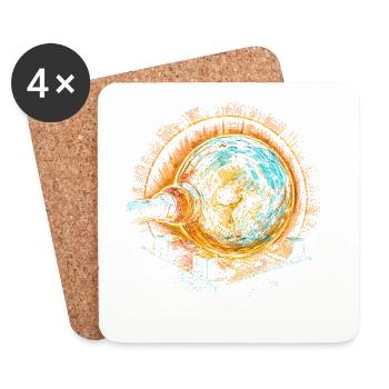 Souffleur - Dessous de verre (lot de 4) - blanc - Devant