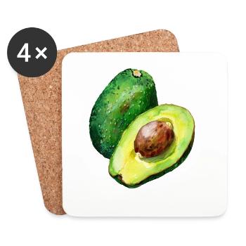 Fresh avocado - Coasters (set of 4) - white - Front