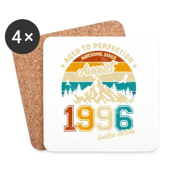 August 1996 | Aged to perfection | Birthday - Coasters (set of 4) - white - Front