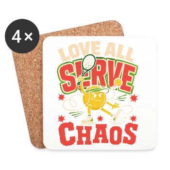 Club de tennis Tenniscore, uniquement sans adhésion - Dessous de verre (lot de 4) - blanc - Devant