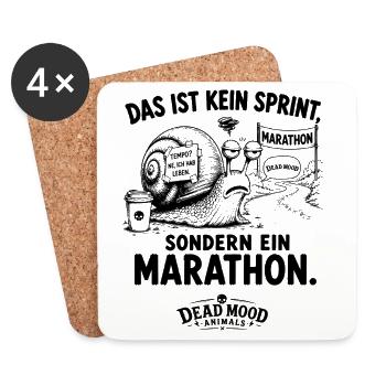 Lustiger Motivationsspruch | Büro Humor | Geschenk - Untersetzer (4er-Set) - Weiß - Vorne