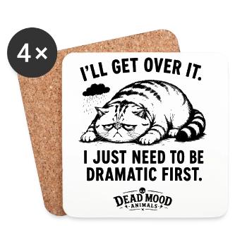 Funny Cat Meme | Sarcastic Quote | Cat Lover Gift - Untersetzer (4er-Set) - Weiß - Vorne