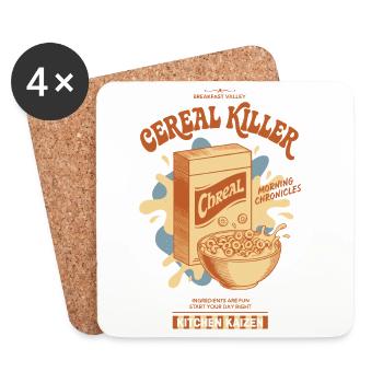 Breakfast Funny Brunch Coffee Food Bacon Pancake - Coasters (set of 4) - white - Front