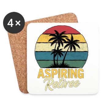 Aspiring Retiree - Coasters (set of 4) - white - Front