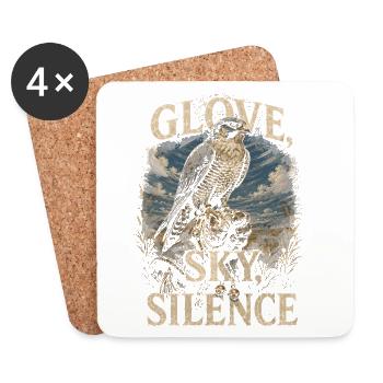 Fauconnerie Gant Fauconnier Silence Ciel - Dessous de verre (lot de 4) - blanc - Devant