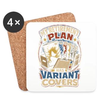 Le plan de retraite pour collectionneurs de bandes dessinées propose des couvertures variantes - Dessous de verre (lot de 4) - blanc - Devant