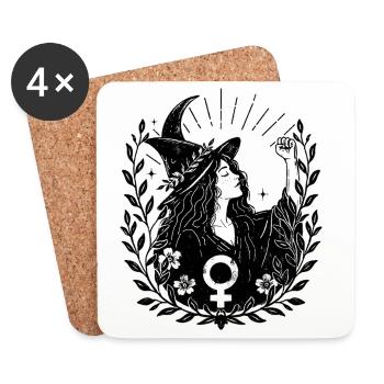 Indomptéee - Dessous de verre (lot de 4) - blanc - Devant