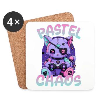 Pastel Goth Soft Goth Gaming Gamer - Coasters (set of 4) - white - Front