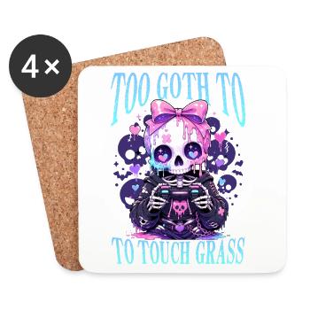 Pastel Goth Soft Goth Gaming Gamer - Coasters (set of 4) - white - Front