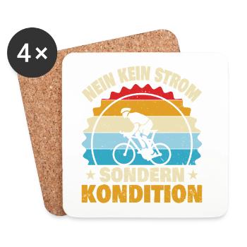 Kein Strom - Untersetzer (4er-Set) - Weiß - Vorne
