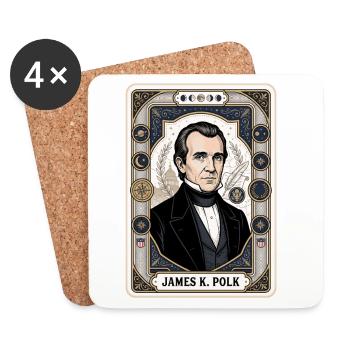 Cadre de tarot James K. Polk - Dessous de verre (lot de 4) - blanc - Devant
