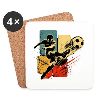 Football Retro Vintage - Coasters (set of 4) - white - Front