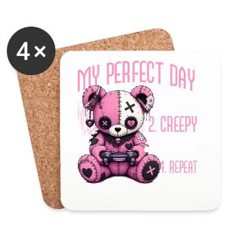 Pastel Goth Soft Goth Gaming Gamer - Coasters (set of 4) - white - Front