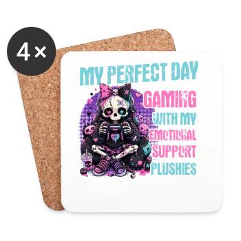 Pastel Goth Soft Goth Gaming Gamer - Coasters (set of 4) - white - Front