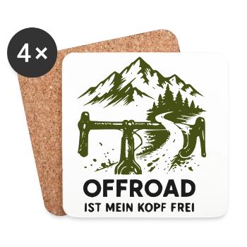 Off-Road Freedom: Mountains & Trail - Coasters (set of 4) - white - Front