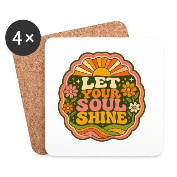 Let Your Soul Shine - Coasters (set of 4) - white - Front