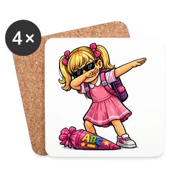 Shooter ABC (blonde) - Dessous de verre (lot de 4) - blanc - Devant