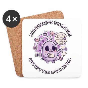 I Understood the Words - Coasters (set of 4) - white - Front