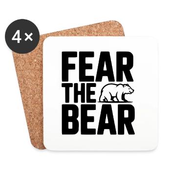Peur de l’Ours - Dessous de verre (lot de 4) - blanc - Devant