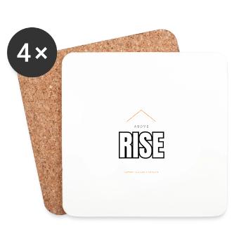 Tipographie motivationnelle de Above Rise - Dessous de verre (lot de 4) - blanc - Devant