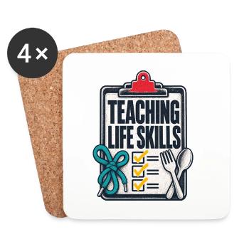 Special Education Teaching Life Skills, Teacher Li - Coasters (set of 4) - white - Front