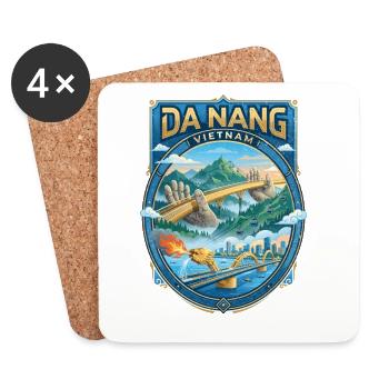 Da Nang, Vietnam - Coasters (set of 4) - white - Front
