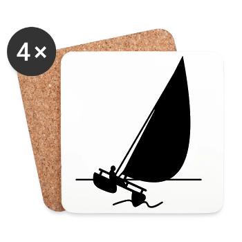 Catamaran - Dessous de verre (lot de 4) - blanc - Devant
