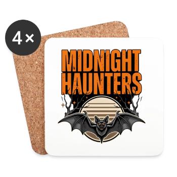 Chauve-souris d’Halloween – Hanteurs de minuit - Dessous de verre (lot de 4) - blanc - Devant