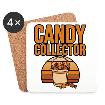 Halloween Candy – Candy Collector - Coasters (set of 4) - white - Front