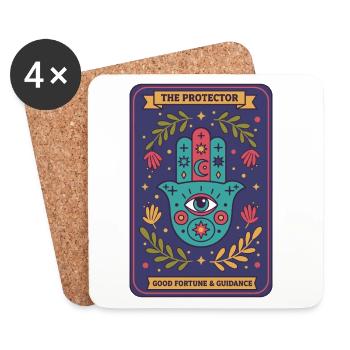 Spirituality Sacred Geometry The Protector - Coasters (set of 4) - white - Front