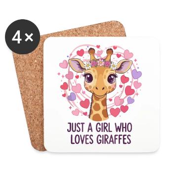 Giraffenliebe Mädchen GIRAFFE - Untersetzer (4er-Set) - Weiß - Vorne