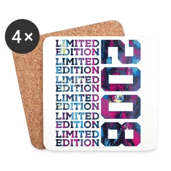 COOL 18 YEARS LIMITED EDITION 2008 18TH BIRTHDAY - Coasters (set of 4) - white - Front