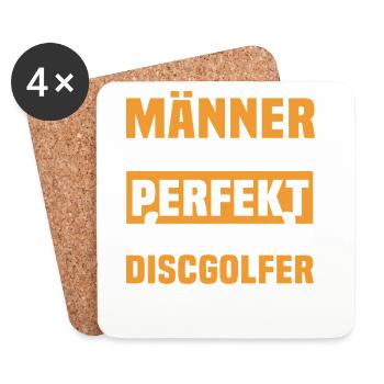 Lustige Discgolfer Sprüche - Untersetzer (4er-Set) - Weiß - Vorne
