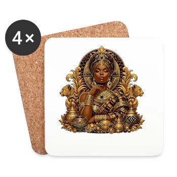 Reine d’or des Joyaux - Dessous de verre (lot de 4) - blanc - Devant