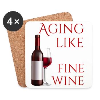 Altern wie ein guter Wein - Untersetzer (4er-Set) - Weiß - Vorne