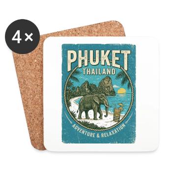 Phuket Thailand - Untersetzer (4er-Set) - Weiß - Vorne