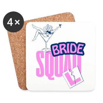 Bride Squad Martini Bash - Untersetzer (4er-Set) - Weiß - Vorne