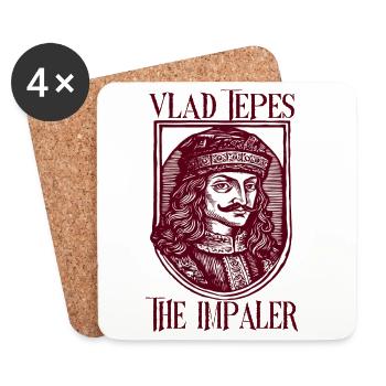 Vlad Tepes Le Bouclier de l’Empaleur - Dessous de verre (lot de 4) - blanc - Devant