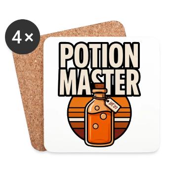 Potion d’Halloween – Maître des potions - Dessous de verre (lot de 4) - blanc - Devant