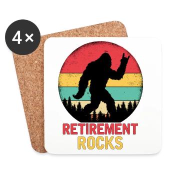 Retirement Rocks - Untersetzer (4er-Set) - Weiß - Vorne