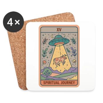 Spiritualität Spirituelle Reise Zen Lotus - Untersetzer (4er-Set) - Weiß - Vorne