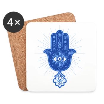 Spirituality Meditation Sacred Geometry Symbol - Coasters (set of 4) - white - Front
