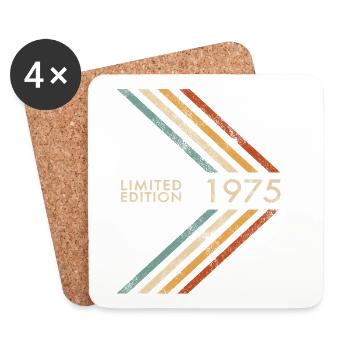 1975 Limited Edition Geburtstag Herren Damen Retro - Untersetzer (4er-Set) - Weiß - Vorne