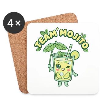JGA Mojito Cocktail Barkeeper - Untersetzer (4er-Set) - Weiß - Vorne